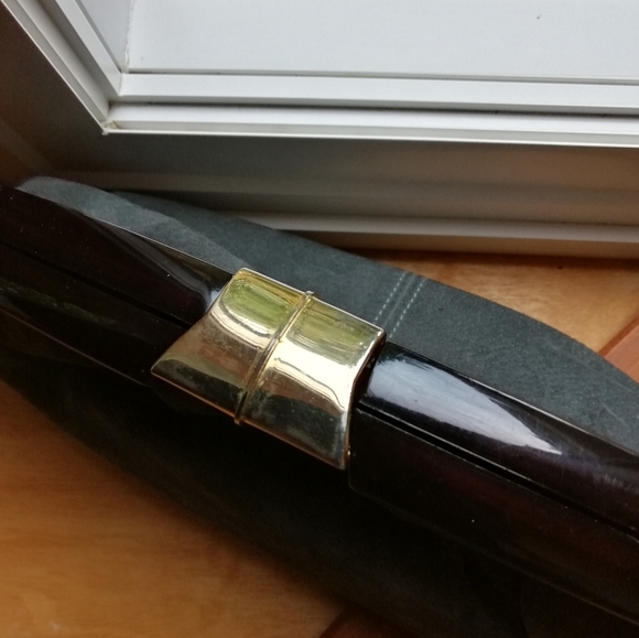 Ruth Saltz Classic Vintage Suede Frame Clutch - Picture 3 of 8